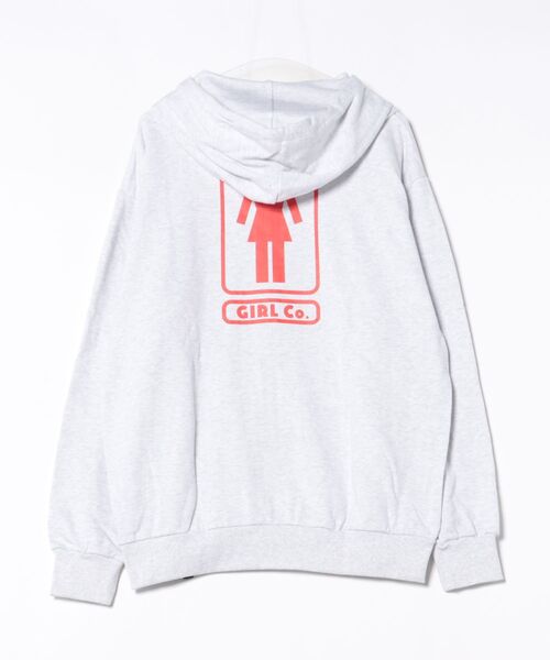 girl(ガール)の「GIRL/ガール HERITAGE UNBOXED OG FLZP パーカー GR25FUM02(パーカー・メンズ・ライトグレー/ブラック・XL/L/M)」の14枚目の写真