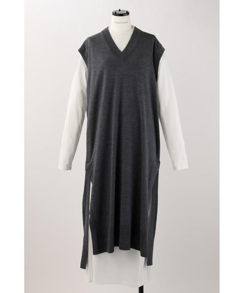 nagonstans Knit Combi DRS/ドレス　ワンピース nagonstans Knit Combi DRS/ドレス ワンピース V118325624