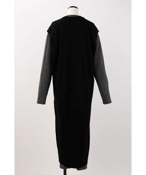 nagonstans （ナゴンスタンス）パーカーワンピース Easy Care Knit×CUT ドレス（ワンピース）｜nagonstans（ナゴ