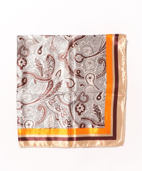 チャイハネ(チャイハネ)の「【チャイハネ】カラリスカーフ(バンダナ/スカーフ・レディース・ブラック/パープル/ブラウン/ネイビー/ベージュ・FREE)」の4枚目の写真