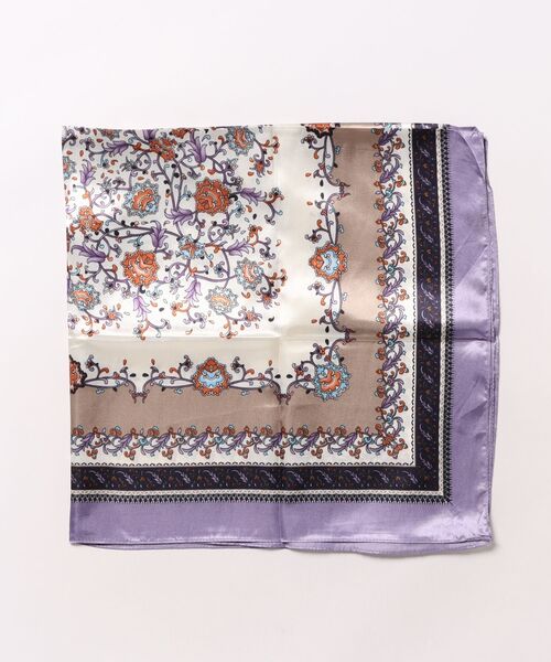 チャイハネ(チャイハネ)の「【チャイハネ】カラリスカーフ(バンダナ/スカーフ・レディース・ブラック/パープル/ブラウン/ネイビー/ベージュ・FREE)」の1枚目の写真