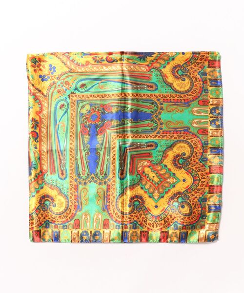 チャイハネ(チャイハネ)の「【チャイハネ】カラリスカーフ(バンダナ/スカーフ・レディース・ブラック/パープル/ブラウン/ネイビー/ベージュ・FREE)」の3枚目の写真