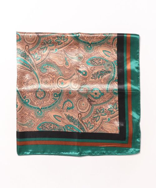 チャイハネ(チャイハネ)の「【チャイハネ】カラリスカーフ(バンダナ/スカーフ・レディース・ブラック/パープル/ブラウン/ネイビー/ベージュ・FREE)」の2枚目の写真