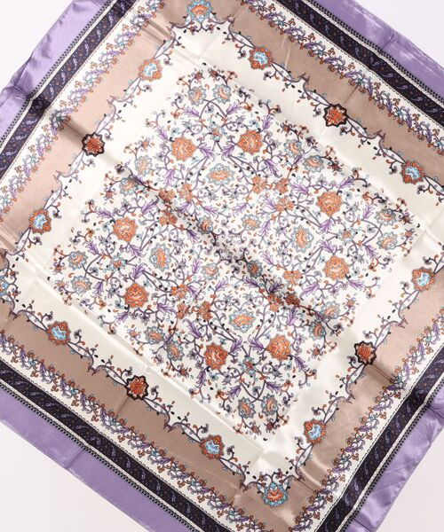 チャイハネ(チャイハネ)の「【チャイハネ】カラリスカーフ(バンダナ/スカーフ・レディース・ブラック/パープル/ブラウン/ネイビー/ベージュ・FREE)」の9枚目の写真