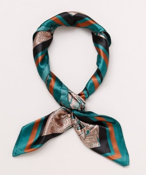 チャイハネ(チャイハネ)の「【チャイハネ】カラリスカーフ(バンダナ/スカーフ・レディース・ブラック/パープル/ブラウン/ネイビー/ベージュ・FREE)」の8枚目の写真