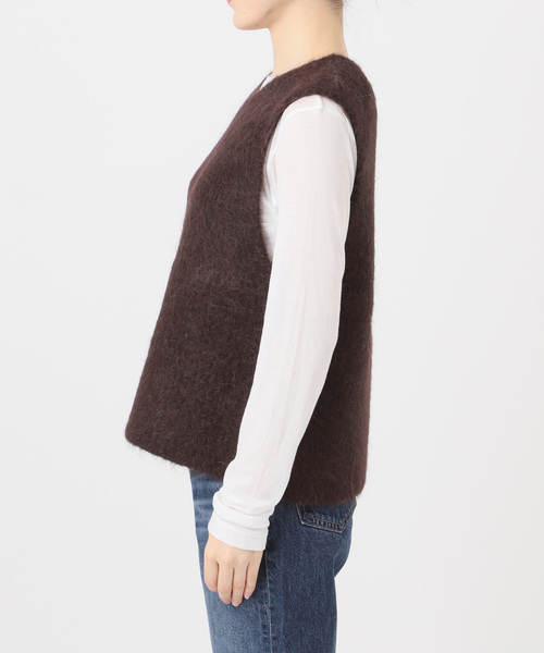 アルパカ混ニットベスト ベージュ　新品未使用　スピックアンドスパン Spick & Span - 【2024AW】Spick & Span アルパカ混ニットベスト