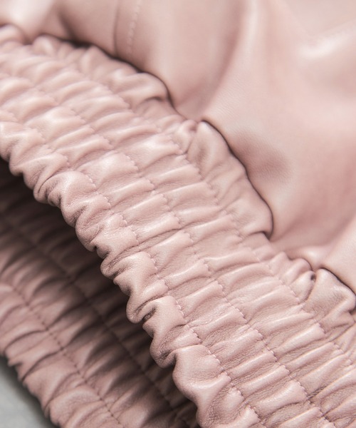 VIS（ビス）の「合皮＆スエードライクジップアップブルゾン（ブルゾン・レディース・ピンク系その他2/ブラウン系その他/ダークブラウン・FREE）」の5枚目の写真