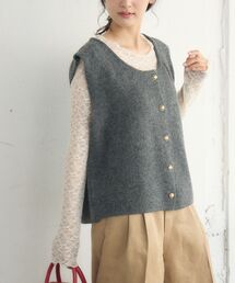 【RETRO GIRL】レディース/グレーニット/セーター/シンプル/万能 RETRO GIRL｜レトロガールのニット/セーター（グレー/灰色系