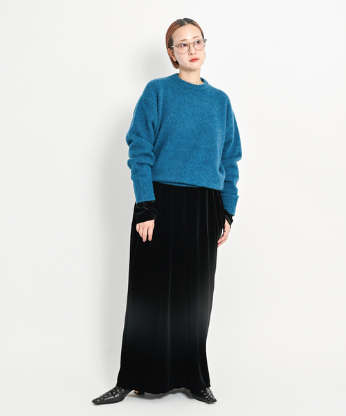 CITYSHOP(シティーショップ)の「VELVET U/N DRESS:ワンピース(ワンピース・レディース・ベージュ/ネイビー・38/36)」の9枚目の写真