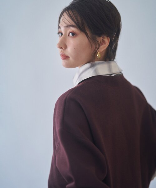 NUNIFE(ユニフィー)の「【NUNIFE】【リバイバル】スウェットライクニットプルオーバー(スウェット・レディース・ダークブラウン/スミクロ/ブルー/アイボリー/グレー/レッド・FREE)」の10枚目の写真