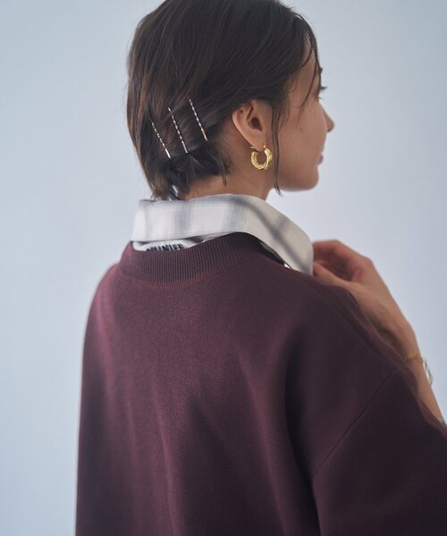 NUNIFE(ユニフィー)の「【NUNIFE】【リバイバル】スウェットライクニットプルオーバー(スウェット・レディース・ダークブラウン/スミクロ/ブルー/アイボリー/グレー/レッド・FREE)」の20枚目の写真