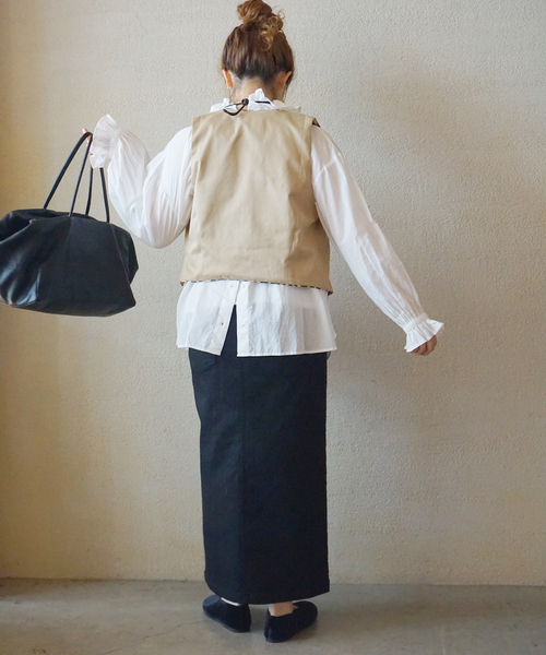 追加》コットンローン フリルパフブラウス（シャツ/ブラウス