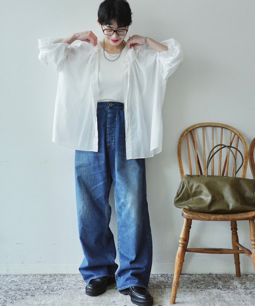追加》コットンローン フリルパフブラウス（シャツ/ブラウス