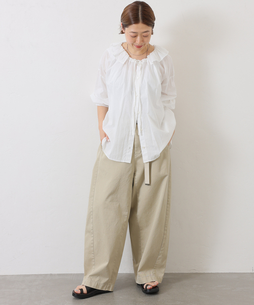 JOURNAL STANDARD LUXE(ジャーナルスタンダード ラックス)の「《追加》コットンローン フリルパフブラウス(シャツ/ブラウス・レディース・ホワイト/ブラック・FREE)」の21枚目の写真