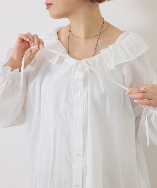 ジャーナルスタンダードラックス コットンローン　フリルパフブラウス journal standard luxe｜《追加》コットンローン フリルパフブラウス