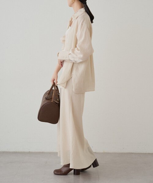 LOUNGEDRESS(ラウンジドレス)の「とろみフレアスカート(スカート・レディース・アイボリー/ブラック/ブラウン・SMALL/MEDIUM)」の16枚目の写真