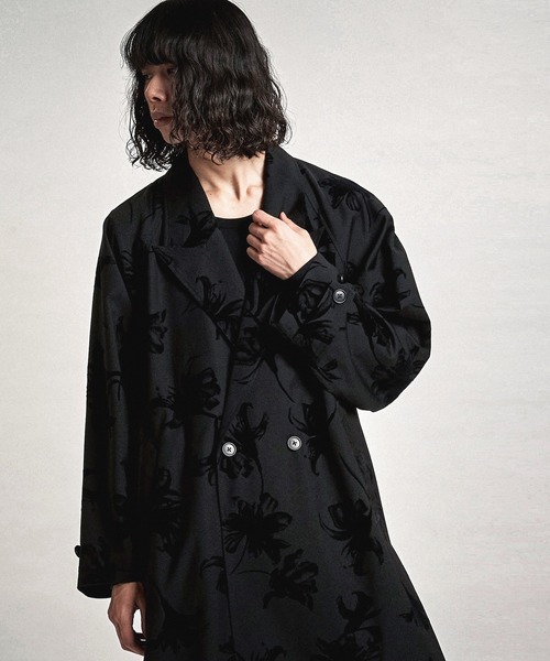 セール】【NO ID.】Double-Breasted Big Long Coat / ダブル ブレスト
