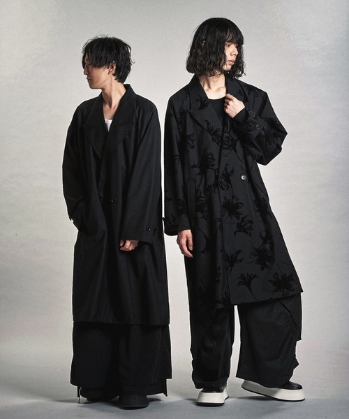 NO ID.(ノーアイディ)の「【NO ID.】Double-Breasted Big Long Coat / ダブル ブレスト ビッグ ロング コート(トレンチコート・メンズ・ブラック/その他5/グレー・ONE SIZE)」の8枚目の写真