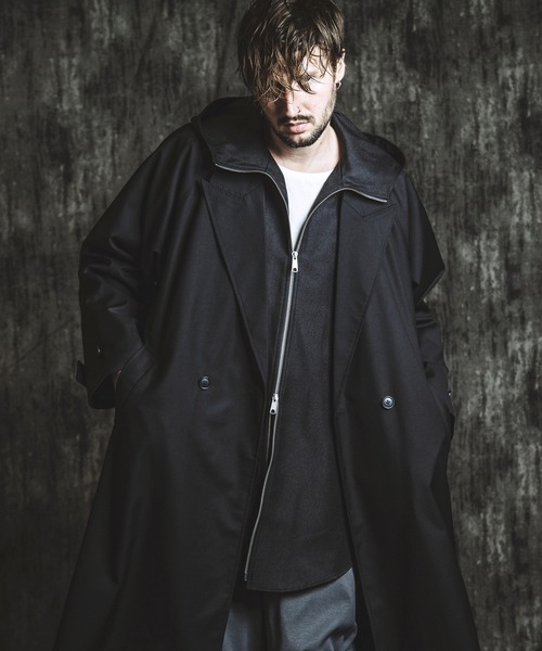セール】【NO ID.】Double-Breasted Big Long Coat / ダブル ブレスト