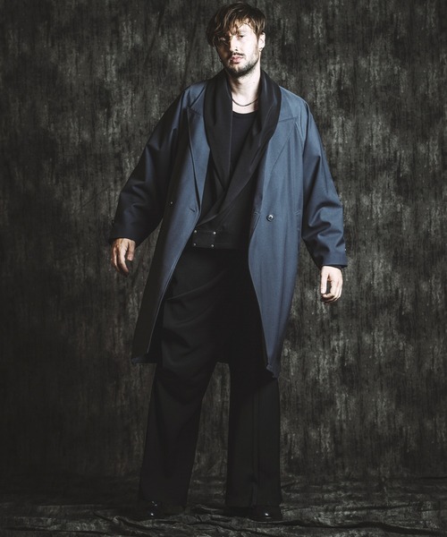 セール】【NO ID.】Double-Breasted Big Long Coat / ダブル ブレスト