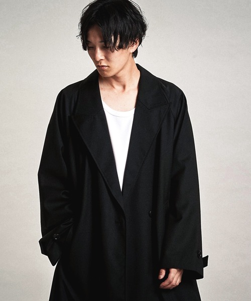 セール】【NO ID.】Double-Breasted Big Long Coat / ダブル ブレスト