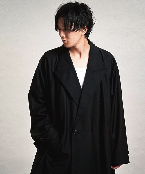 NO ID.(ノーアイディ)の「【NO ID.】Double-Breasted Big Long Coat / ダブル ブレスト ビッグ ロング コート(トレンチコート・メンズ・ブラック/その他5/グレー・ONE SIZE)」の18枚目の写真