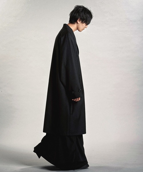 セール】【NO ID.】Double-Breasted Big Long Coat / ダブル ブレスト