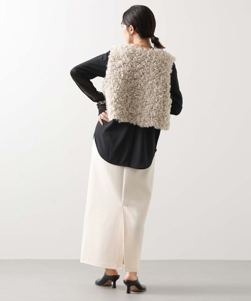 CLOCHE（クロシェ）の「袖シアー裾ラウンドT（Tシャツ/カットソー・レディース・オフホワイト/ブラック・FREE）」の21枚目の写真