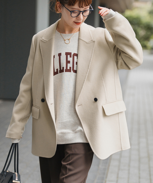 限定値下げ⭐︎spick&span 120Sビーバーピークドラベルジャケット 38 120Sビーバーピークドラベルジャケット（その他アウター）｜Spick