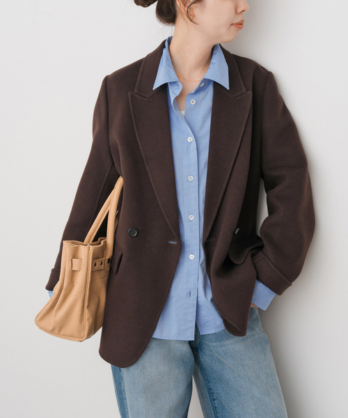 限定値下げ⭐︎spick&span 120Sビーバーピークドラベルジャケット 38 120Sビーバーピークドラベルジャケット（その他アウター）｜Spick