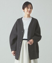CAST:（キャストコロン）の「【イージーケア/着回し抜群】ダンボールミドルブルゾン（カーディガン/ボレロ）」