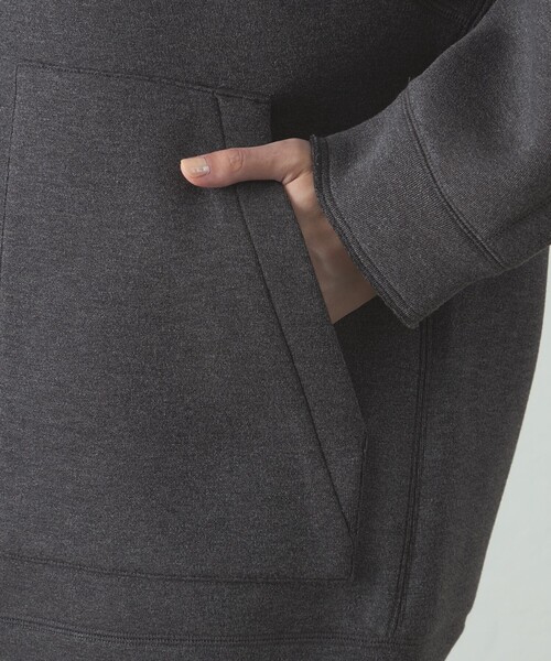 CAST:（キャストコロン）の「【イージーケア/着回し抜群】ダンボールミドルブルゾン（カーディガン/ボレロ・レディース・グレー系その他2/オフホワイト・M）」の10枚目の写真