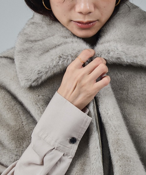 SALON adam et rope'(サロン アダム エ ロペ)の「【WEB限定】グラデーションファージレ(ベスト・レディース・グレー/キャメル・FREE)」の17枚目の写真