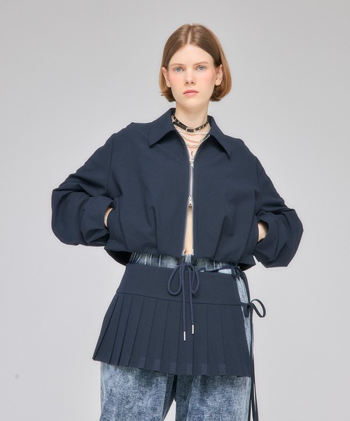 Nora Lily elle(ノラリリーエル)の「【Nora Lily】「elle」Tuck Egg Silhouette Blouson(ブルゾン・レディース・ネイビー/グレー/ブラック・FREE)」の3枚目の写真