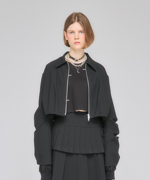 Nora Lily elle(ノラリリーエル)の「【Nora Lily】「elle」Tuck Egg Silhouette Blouson(ブルゾン・レディース・ネイビー/グレー/ブラック・FREE)」の2枚目の写真