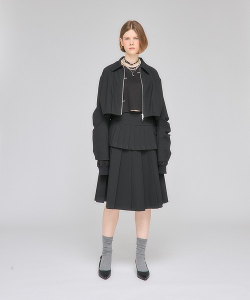 Nora Lily elle(ノラリリーエル)の「【Nora Lily】「elle」Tuck Egg Silhouette Blouson(ブルゾン・レディース・ネイビー/グレー/ブラック・FREE)」の8枚目の写真