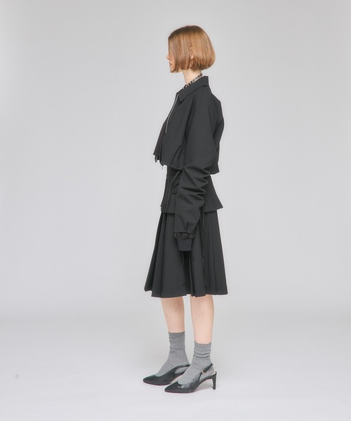 Nora Lily elle(ノラリリーエル)の「【Nora Lily】「elle」Tuck Egg Silhouette Blouson(ブルゾン・レディース・ネイビー/グレー/ブラック・FREE)」の5枚目の写真