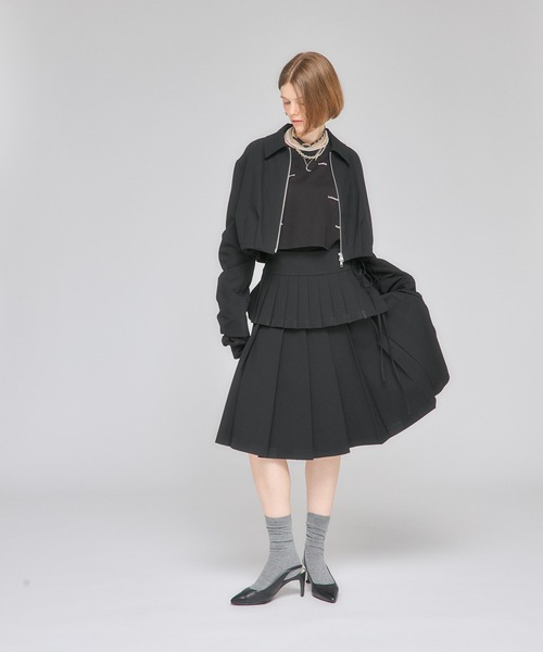 Nora Lily elle(ノラリリーエル)の「【Nora Lily】「elle」Tuck Egg Silhouette Blouson(ブルゾン・レディース・ネイビー/グレー/ブラック・FREE)」の6枚目の写真