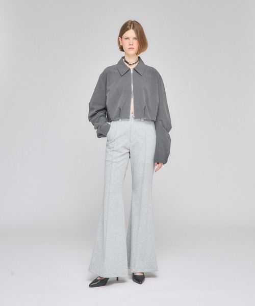 Nora Lily elle(ノラリリーエル)の「【Nora Lily】「elle」Tuck Egg Silhouette Blouson(ブルゾン・レディース・ネイビー/グレー/ブラック・FREE)」の16枚目の写真
