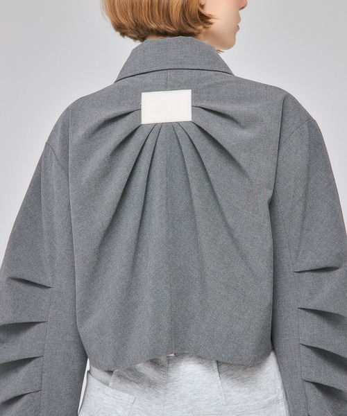 Nora Lily elle(ノラリリーエル)の「【Nora Lily】「elle」Tuck Egg Silhouette Blouson(ブルゾン・レディース・ネイビー/グレー/ブラック・FREE)」の18枚目の写真