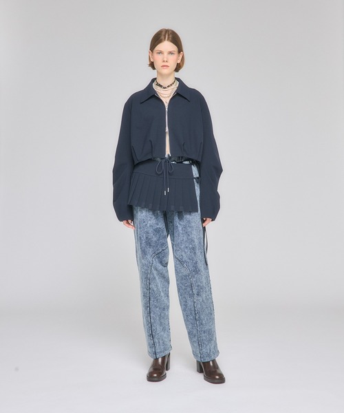 Nora Lily elle(ノラリリーエル)の「【Nora Lily】「elle」Tuck Egg Silhouette Blouson(ブルゾン・レディース・ネイビー/グレー/ブラック・FREE)」の22枚目の写真