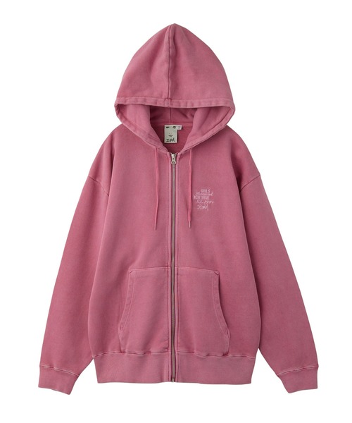 MIX LOGO & FACE FADED ZIP UP SWEAT HOODIE（パーカー）｜X