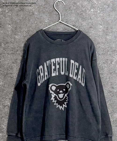 Grateful Dead（グレイトフルデッド）の「【GRATEFUL DEAD/グレイトフルデッド】ピグメント加工　オーバーサイズ　ロンT（Tシャツ/カットソー・キッズ・ダークグリーン/チャコール/ブラック/ブラック系その他/グリーン系その他/ネイビー/グレー系その他/ブラック系その他2・140cm/150cm/160cm/110cm/120cm/130cm）」の2枚目の写真