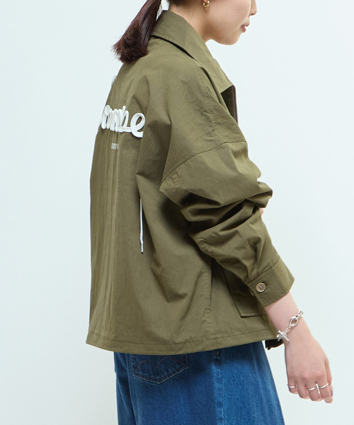 BACK SPINDLE LOGO MILITARY SHIRT JACKET