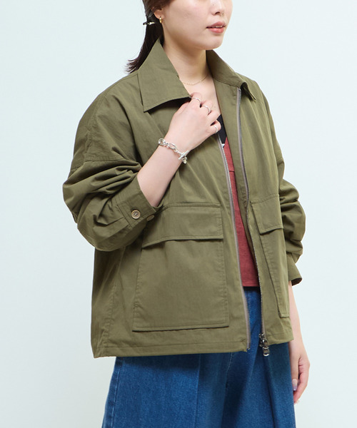 BACK SPINDLE LOGO MILITARY SHIRT JACKET
