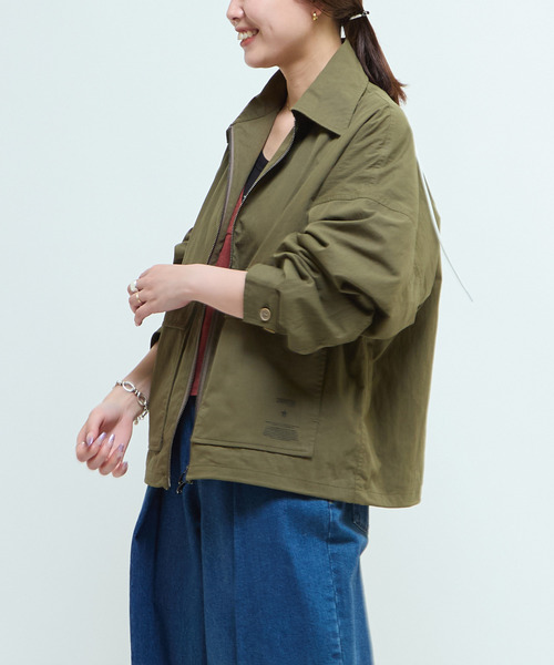 BACK SPINDLE LOGO MILITARY SHIRT JACKET