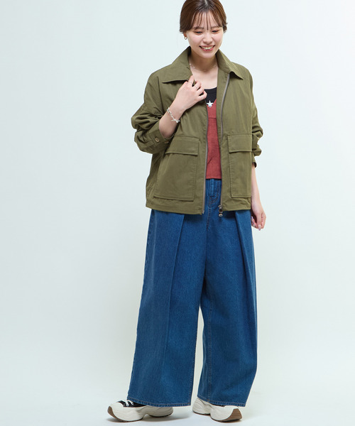 BACK SPINDLE LOGO MILITARY SHIRT JACKET