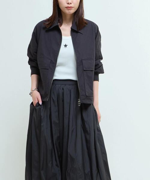 BACK SPINDLE LOGO MILITARY SHIRT JACKET