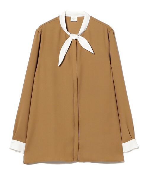 EFFE BEAMS(エッフェビームス)の「リボンタイ シャツ(シャツ/ブラウス・レディース・ブラウン系その他3/ブラック・36/38)」の2枚目の写真