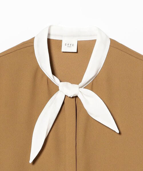 EFFE BEAMS(エッフェビームス)の「リボンタイ シャツ(シャツ/ブラウス・レディース・ブラウン系その他3/ブラック・36/38)」の7枚目の写真